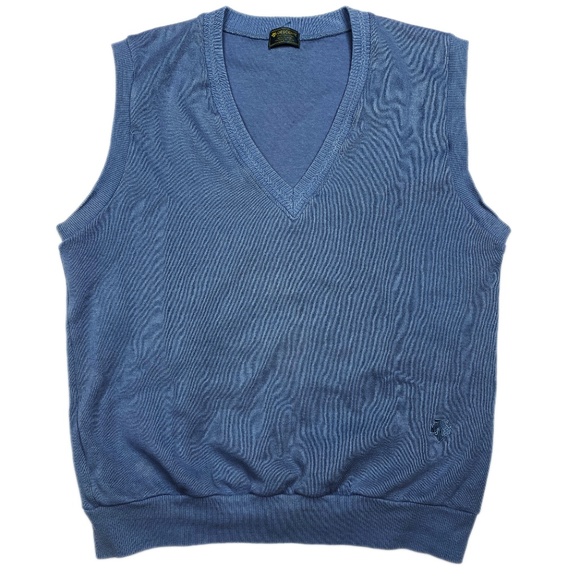 Light Blue * Men’s Descente Vintage Golf Collection V-Neck Vest - Sz L - Picture 1 of 4